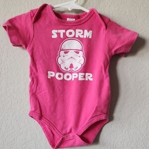 Kids Pink Graphic One-Piece Bodysuit - Storm Pooper